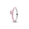 Pandora Sterling Silver Pink Chakra Heart Ring In Sterling Silver