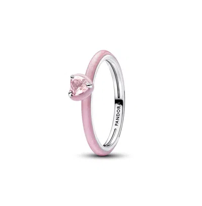 Pandora Sterling Silver Pink Chakra Heart Ring