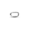 Pandora Sterling Silver Rectangular Openable Link Charms In Sterling Silver