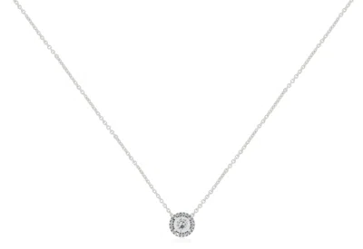 Pandora Sterling Silver Round Cz Necklace -