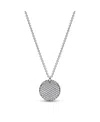 Pandora Sterling Silver Round Disc Collier Necklace In Metallic