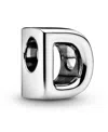 Pandora Sterling Silver Script Alphabet Dangle Charm In Silver - D