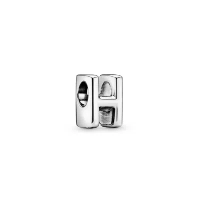 Pandora Sterling Silver Script Alphabet Dangle Charm In Silver - H