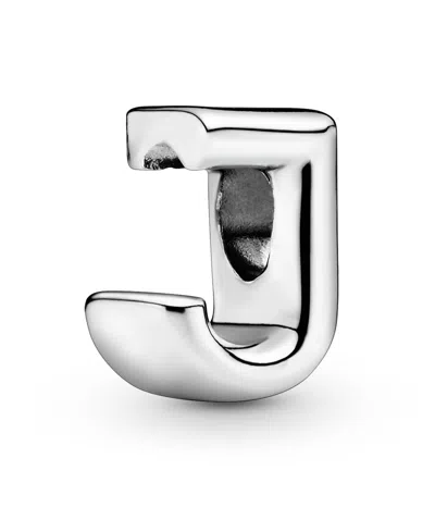 Pandora Sterling Silver Script Alphabet Dangle Charm In Silver - J
