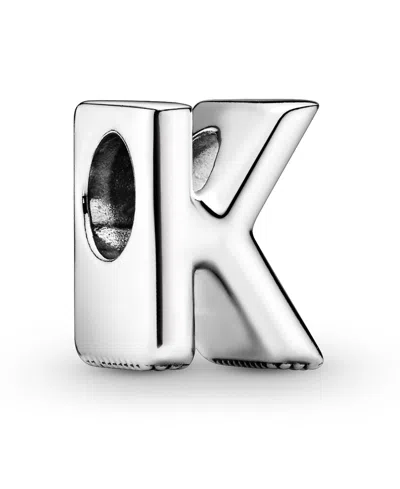 Pandora Sterling Silver Script Alphabet Dangle Charm In Silver - K