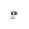 Pandora Sterling Silver Script Alphabet Dangle Charm In Silver - P