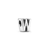 Pandora Sterling Silver Script Alphabet Dangle Charm In Silver - W
