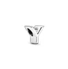 Pandora Sterling Silver Script Alphabet Dangle Charm In Silver - Y