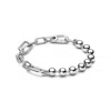 Pandora Sterling Silver Sparkling Bead Link Chain Bracelet In Sterling Silver