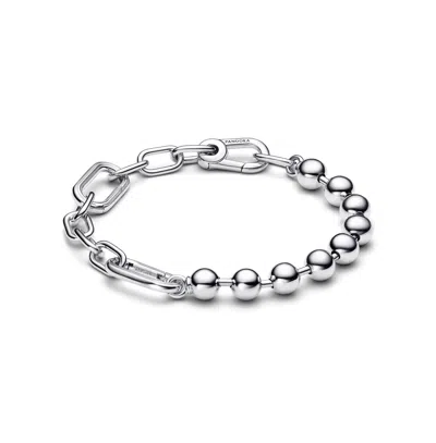 Pandora Sterling Silver Sparkling Bead Link Chain Bracelet