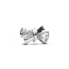 Pandora Sterling Silver Sparkling Bow Charms In Sterling Silver
