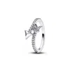 Pandora Sterling Silver Sparkling Cupid Arrow Ring In Sterling Silver