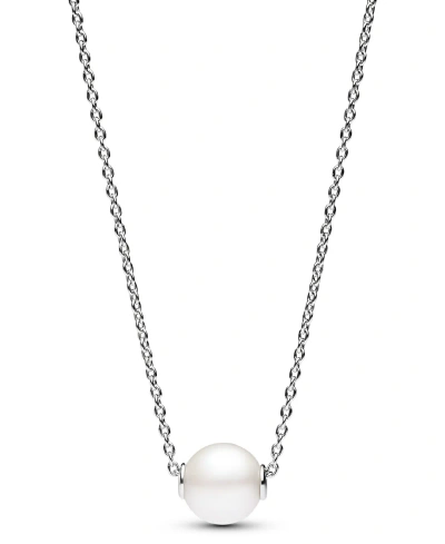 Pandora Sterling Silver Sparkling Treated Freshwater Cultured Pearl Collier Necklace