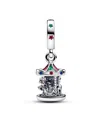 Pandora Sterling Silver Spinning Carousel Dangle Charm In Red