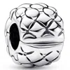 Pandora Sterling Silver Studded Clip Charm In Silver Tone
