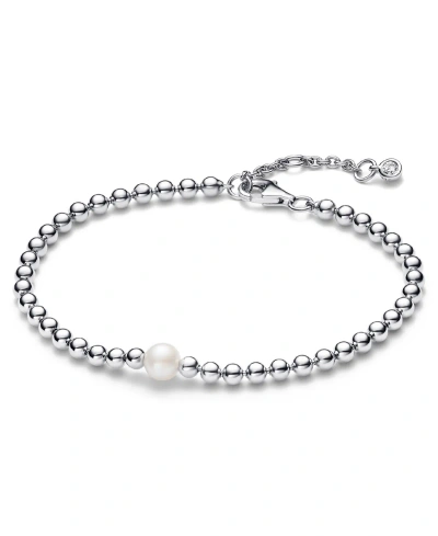 Pandora Sterling Silver Timeless Freshwater Cultured Pearl Beads Bracelet