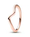 Pandora Sterling Wave Ring In Pink
