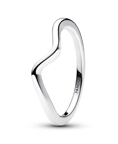 Pandora Sterling Wave Ring In Silver