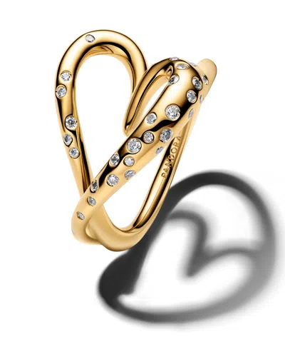 Pandora Stone-set Heart Ring In Gold