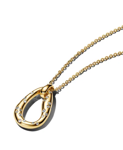 Pandora Stone-set Pendant Necklace In Gold