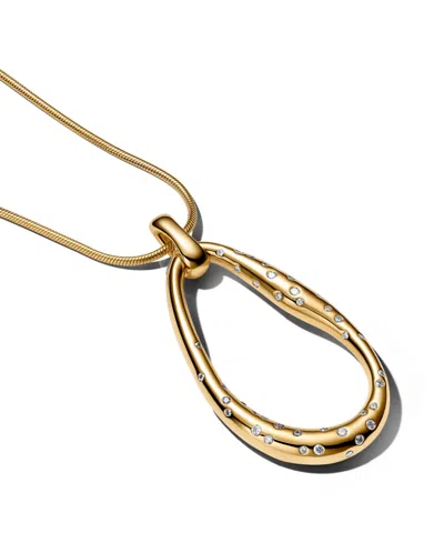Pandora Stone-set Statement Pendant Necklace In Gold
