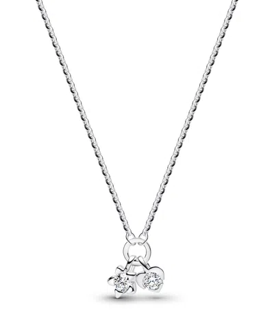 Pandora Talisman Sterling Silver Lab-grown Diamond Heart Star Dangle Pendant Necklace
