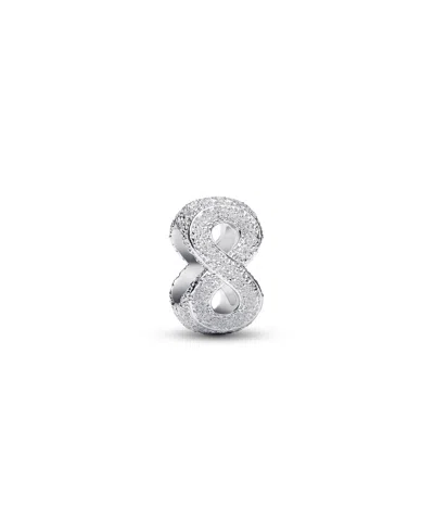 Pandora Textured Infinity Symbol Mini Charm In Silver