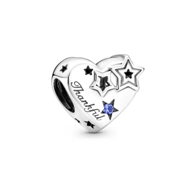 Pandora Thankful Heart & Stars Charm In White