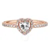 Pandora Timeless 14k Rose Gold-plated Sparkling Heart Ring
