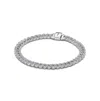 Pandora Timeless Cubic Zirconia Pave Chain Bracelet In Silver