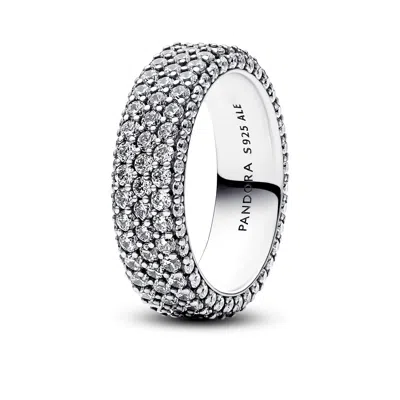 Pandora Timeless Pave Triple-row Ring In Metallic