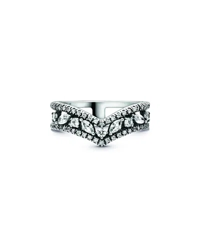 Pandora Timeless Silver Cz Wishbone Rings