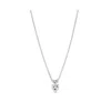 Pandora Timeless Sterling Silver Double Heart Pendant Sparkling Cubic Zirconia Collier Necklace In Silver