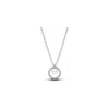 Pandora Sterling Silver Sparkling Treated Freshwater Cultured Pearl Pave Collier Necklace In Metallic