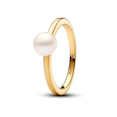 Pandora Treated Freshwater Cultured Pearl Ring In Gray