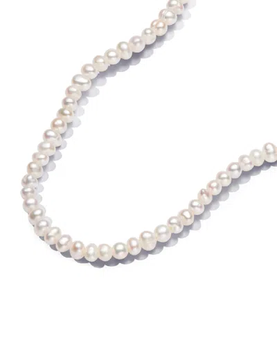 Pandora Treated Freshwater Cultured Pearls T-bar Collier 17.7 Inch Necklace In White