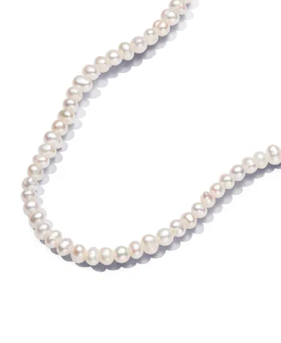Pandora Treated Freshwater Cultured Pearls T-bar Collier 17.7 Inch Necklace In Gold