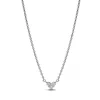 Pandora Triple Stone Heart Collier Necklace In Metallic