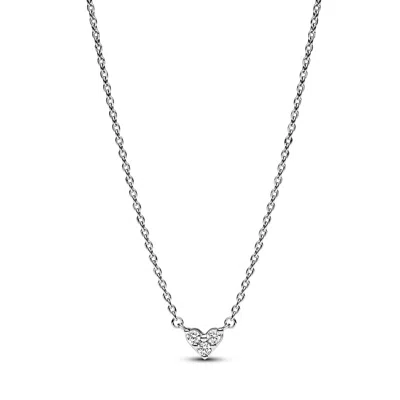 Pandora Triple Stone Heart Collier Necklace In Multi
