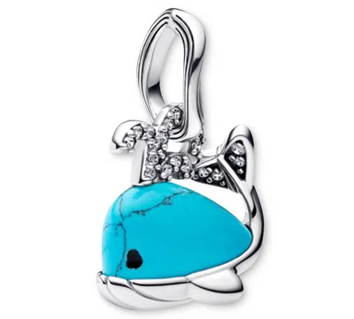 Pandora Turquoise Whale Dangle Charms In Blue