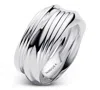 Pandora Twisted Double Ring In Silver