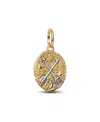 Pandora Two Tone Crossing Arrows Medallion Charms In Gold