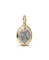 Pandora Two Tone Cupids Medallion Charms In Gold