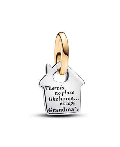 Pandora Two-tone Grandma's House Dangle Charm In Silver