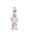 Pandora Two-tone Happy Boy Dangle Charm In Two-tone