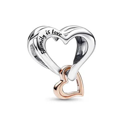 Pandora Two-tone Openwork Infinity Heart Charm