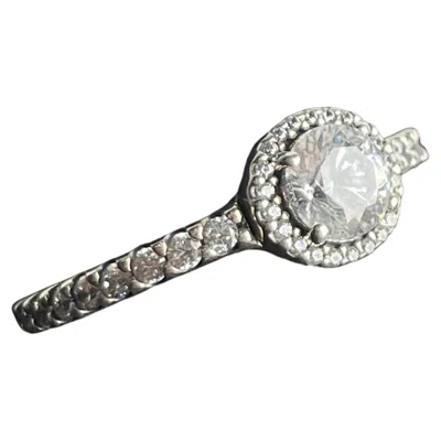 Pre-owned Pandora Vintage  Classic Elegant Halo Ring Size 6 Weighs 2.1 Grams In Multi