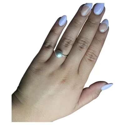 Pre-owned Pandora Vintage  Sterling Silver Pearl Ring 2.1 Grams In Multiple
