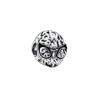 Pandora Woman's Charm Link  Spider-man Mask Gbby2 In Metallic
