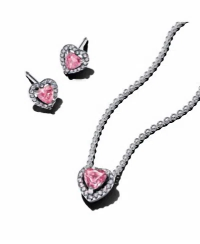 Pandora Women's Elevated Heart Jewelry Giftset In Silver In Metallic
